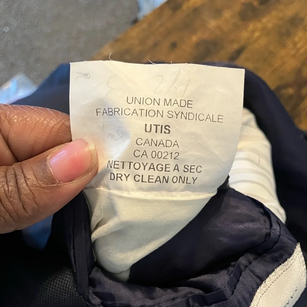 Samuelsohn Suit Jacket Sport Coat Mens 44R Canada Vintage Navy Blue